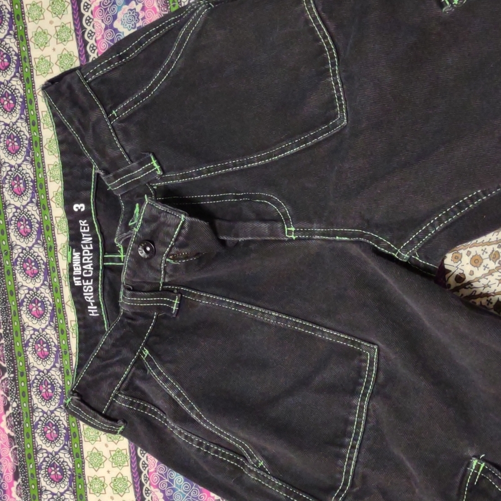 HT Denim hi rise carpenter pants